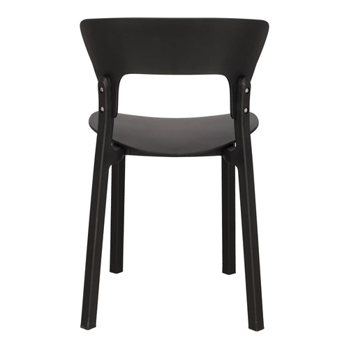 Černá židle Kabru Intesi moderní jídelní a zahradní židle z plastu snadno čistitelná