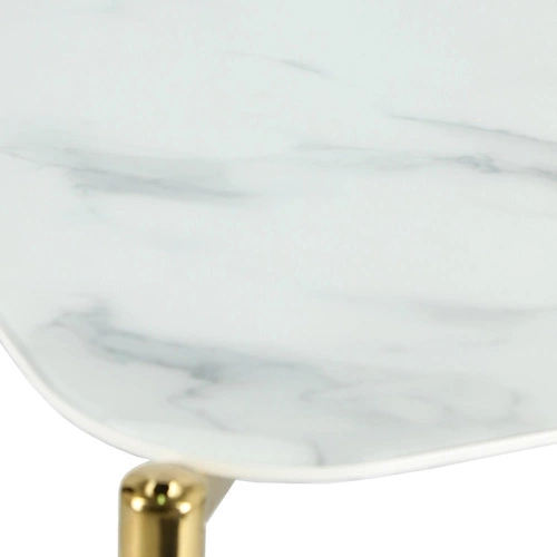 Konferenční stolek Pista obdélníkový bílý skleněný glamour do obýváku Intesi 120x60 cm