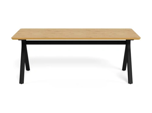 Stůl Bristol 200x100 dubový do jídelny moderní na černých nohách