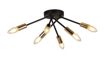 Stropní svítidlo Tiara 6x40W E14 černé