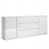 Komoda Merle 200 cm bílý lesk