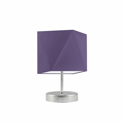Lampa Pasadena stínidlo fialové stojan kartáčovaná ocel