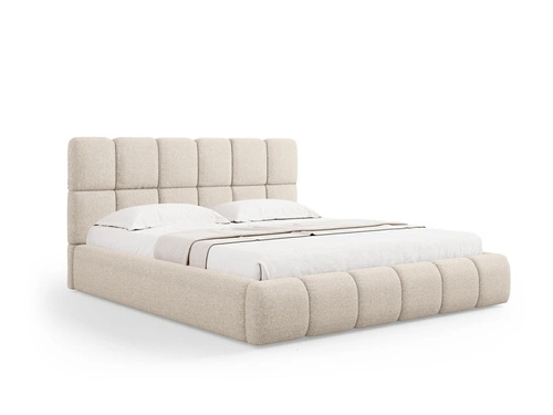 Čalouněná postel Bellis 160x200 béžová s úložným prostorem moderní glamour do ložnice