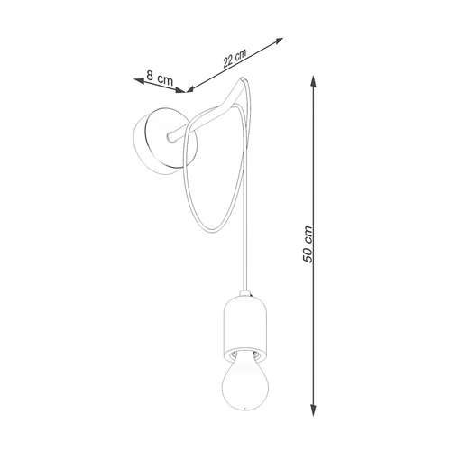 Nástěnné svítidlo NESO SOLLUX LIGHTING šedý betonový minimalistický do obýváku a ložnice