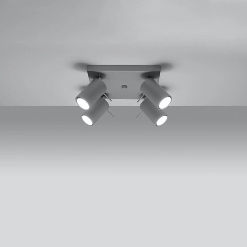 Stropní svítidlo RING šedé moderní kovové 4xGU10 do obýváku kuchyně ložnice