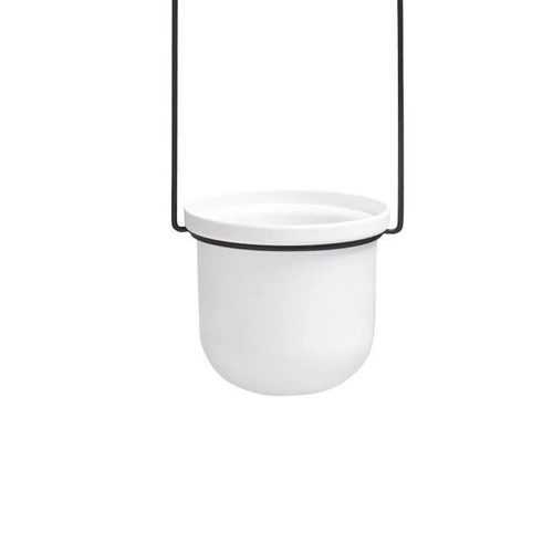 Závěsná sada květináčů Triflora Umbra na bylinky do kuchyně bílá černá nastavitelná