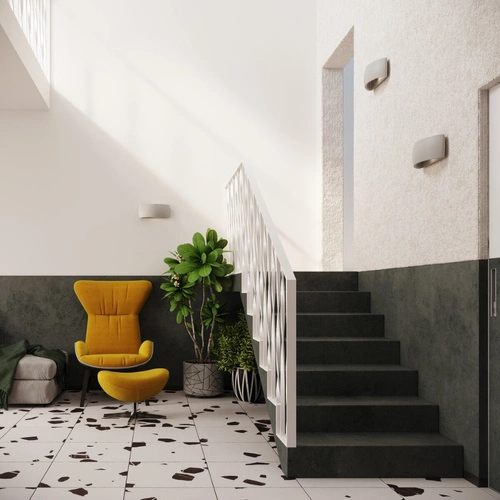 Keramická nástěnná lampa PONTIUS šedá