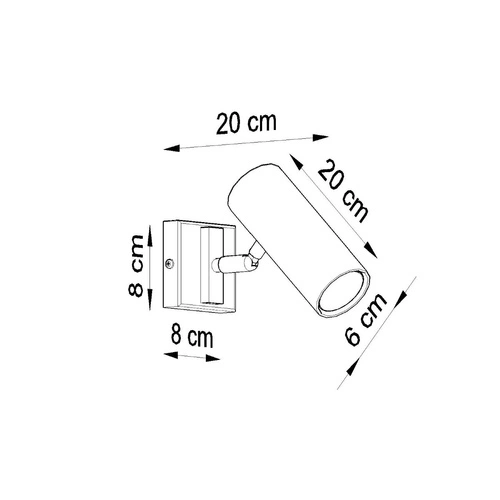 Nástěnné svítidlo DIREZIONE bílé moderní kovové do obýváku a ložnice 20 cm