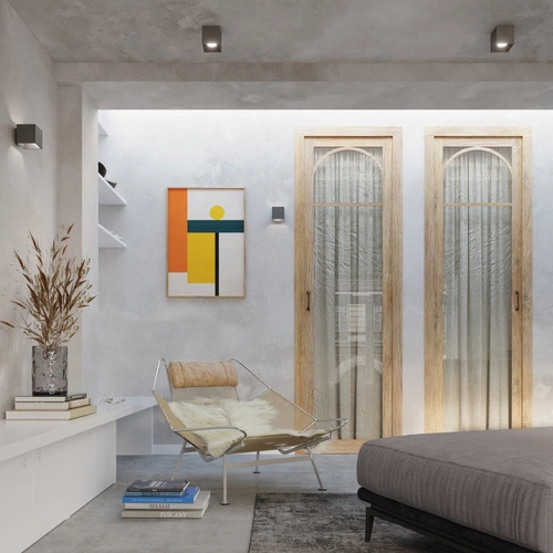 Stropní svítidlo QUAD 1 antracit moderní kovové do obýváku kuchyně ložnice Sollux