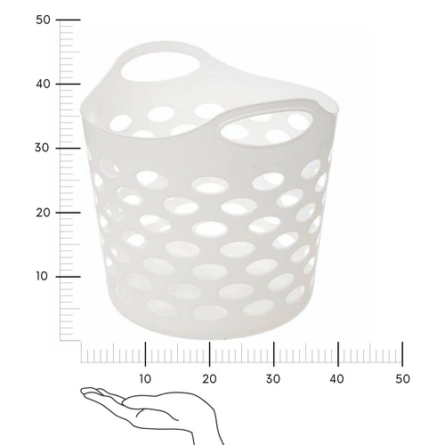 Koš na prádlo 28 l bílý