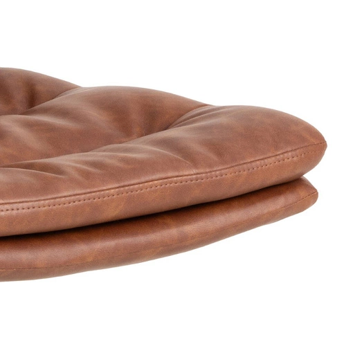 Otočená jídelní židle Dean Actona hnědá ekokůže loft na černých nohách