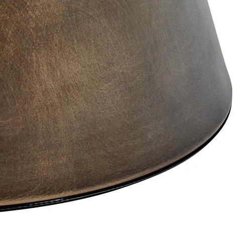 Konferenční stolek Dunsley 45 cm hnědý skleněný kulatý do obýváku