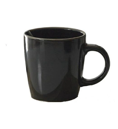 Keramický hrnek Lisere Dore Intesi 400 ml černý moderní na kávu nebo čaj