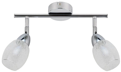 Stropní LED svítidlo Rico bílá skleněná nastavitelná do obýváku a kuchyně 2bodová