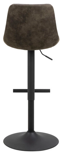 Barová židle Adisa šedá moderní s opěrkou otočná výškově nastavitelná do kuchyně a k ostrůvku Actona