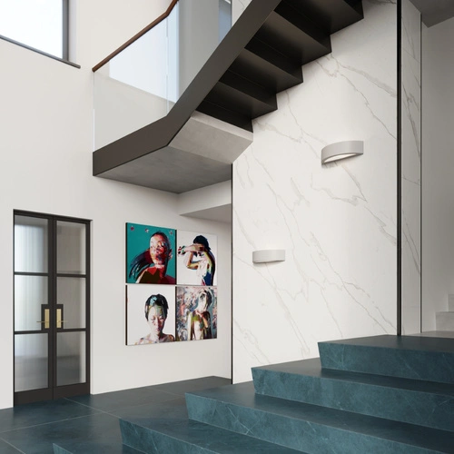 Keramická nástěnná šedá moderní lampa ATENA Sollux do obýváku, ložnice nebo nad zrcadlo