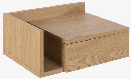 Závěsný noční stolek 40 cm dubový se zásuvkou moderní Actona Ashlan II do ložnice