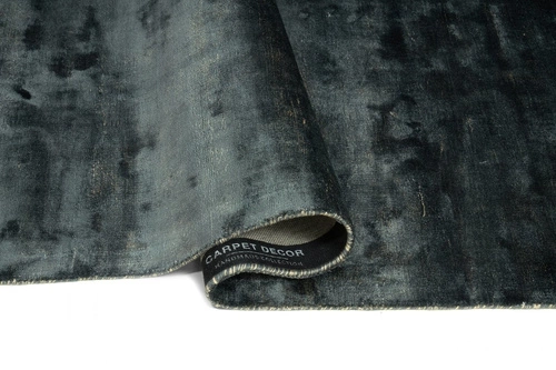 Moderní koberec do obýváku a ložnice Plain Dark Blue 160x230 ručně tkaný viskóza Carpet Decor