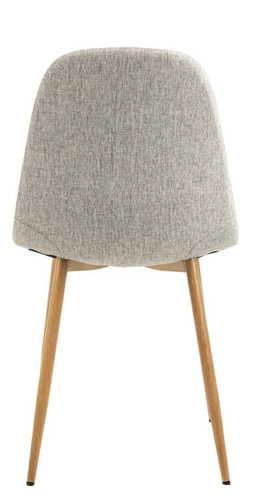 Jídelní židle Celia Actona světle šedá čalouněná skandinávská na kovových nohách