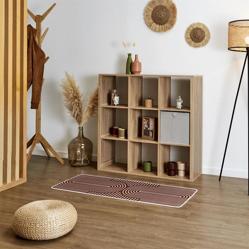 Koberec do předsíně Arlla 50x120 červený moderní snadno čistitelný pratelný v pračce