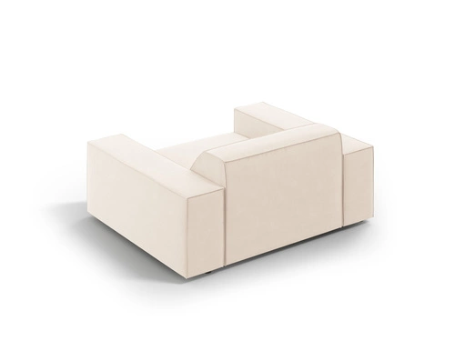 Křeslo Jodie béžový samet do obýváku moderní s područkami glamour