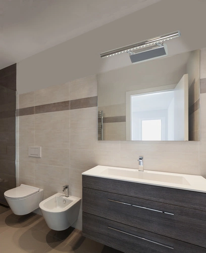 Nástěnné svítidlo Forte LED chrom moderní nastavitelná 40,5 cm nad zrcadlo do obýváku