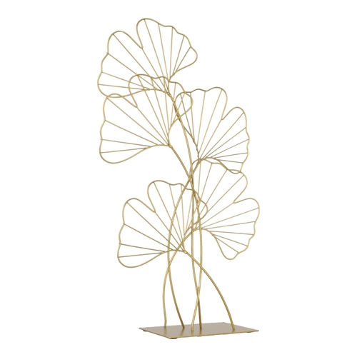 Kovová dekorace Ginko gold