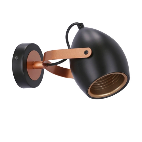 Nástěnné svítidlo Anica černé nastavitelné kovové moderní do obýváku a ložnice CANDELLUX