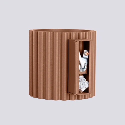 Moderní nástěnné svítidlo AURA kávové hliníkové do obýváku a ložnice 12 cm