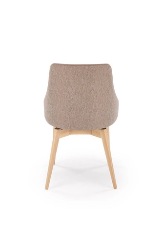 Otočná čalouněná židle Jurneya Intesi béžová do jídelny moderní s područkami