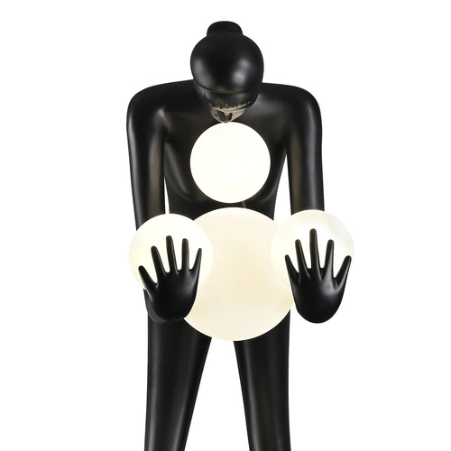 Stojací lampa WOMAN-2 BLACK 190 cm