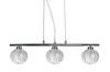 Závěsné svítidlo koule Sphere skleněné chromované 3 světla do obýváku a jídelny CANDELLUX