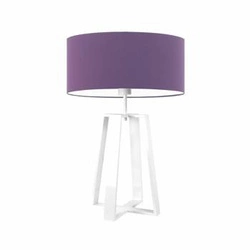 Noční lampička do ložnice Thor moderní fialová s látkovým stínidlem kovová LYSNE 61 cm