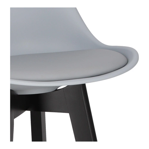 Barová židle Norden wood černá vysoká PP šedá