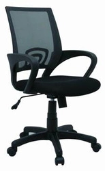 Ergonomická kancelářská židle Audra černá otočná s područkami síťovaná do kanceláře