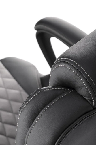 Ergonomická kancelářská židle Dalfer černá šedá s opěrkou hlavy a nastavitelnou Intesi do kanceláře