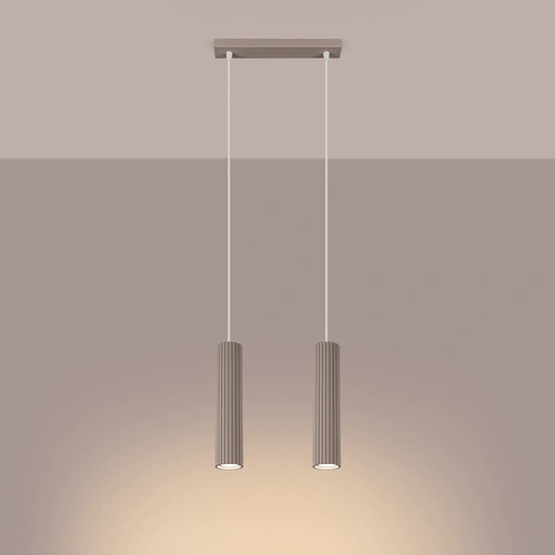 Stropní svítidlo KARBON 2 béžové moderní nad jídelní stůl a do kuchyně