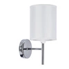 Nástěnné svítidlo Yan chrom moderní s textilním stínidlem do obývacího pokoje a ložnice CANDELLUX LIGHTING
