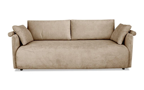 Mondel rozkládací třímístná pohovka z manšestru béžová s úložným prostorem a funkcí spaní do obýváku