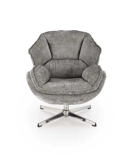 Relaxační křeslo Offred šedé moderní do obýváku čalouněné minimalistické Intesi