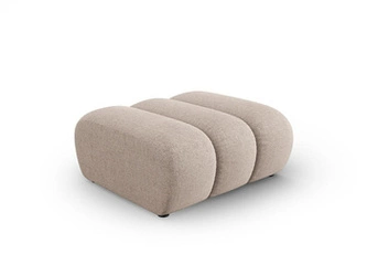 Puf Lupine Chenille béžový čtvercový do obýváku a ložnice moderní měkký sedák