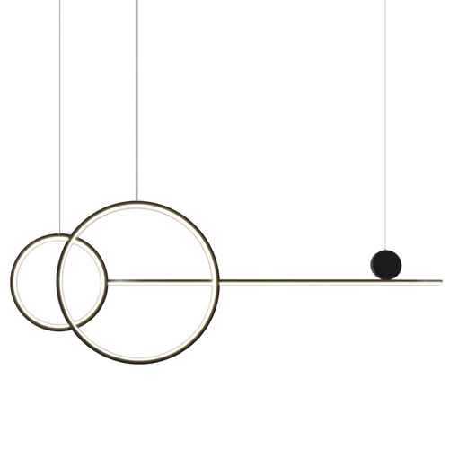 Stropní LED svítidlo NEW AGE černé 120 cm nastavitelné do obýváku a nad kuchyňský ostrůvek