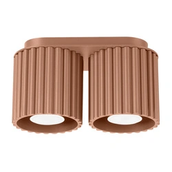 Moderní stropní svítidlo AURA 2 kávové hliník do obýváku a kuchyně GU10