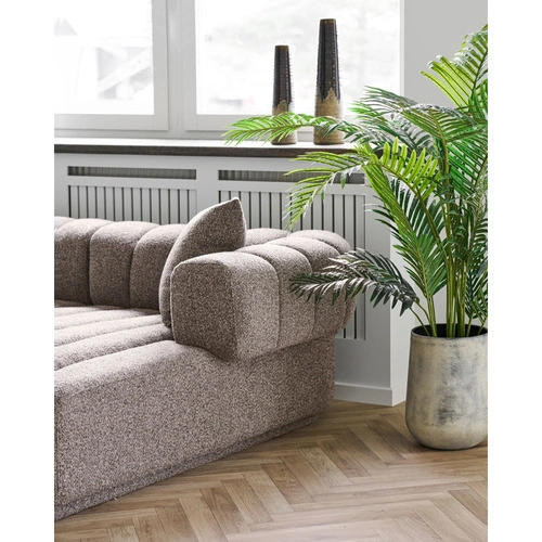 Keramická váza Cali hnědá vysoká dekorativní do obýváku 48 cm