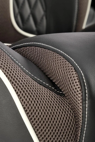 Ergonomická kancelářská židle Lamet šedá otočná s nastavitelnými podloketníky a opěrkou hlavy do kanceláře