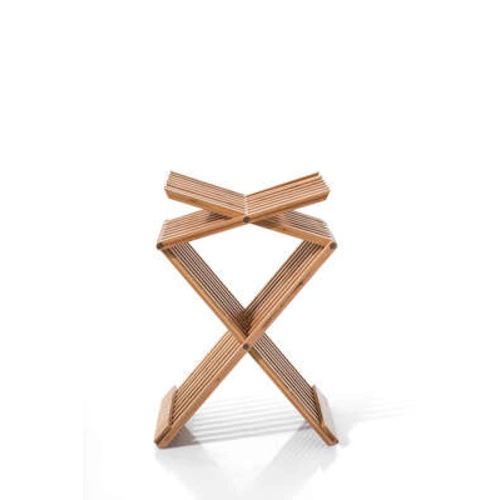 Skládací bambusová stolička 5five simply smart do obýváku a předsíně, dřevěná boho, přírodní