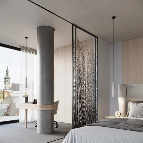 Betonové závěsné svítidlo ELECTRA šedé loftové do obýváku a kuchyně nad ostrůvek 125 cm