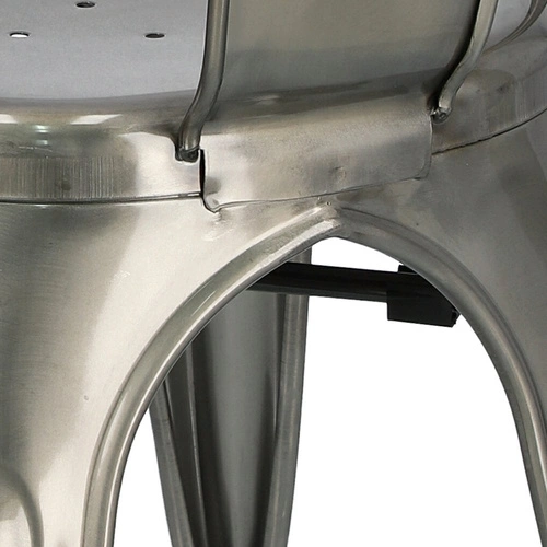 Kovová jídelní židle Paris D2.DESIGN inspirovaná Tolix, stříbrná, industriální do kuchyně a jídelny