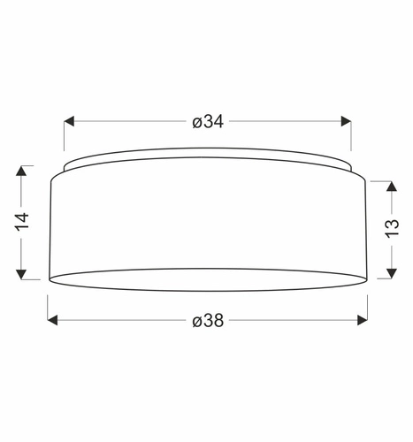 Stropní svítidlo SFONDO 3 38 cm bílé 2x40W E27 stínidlo macchiato