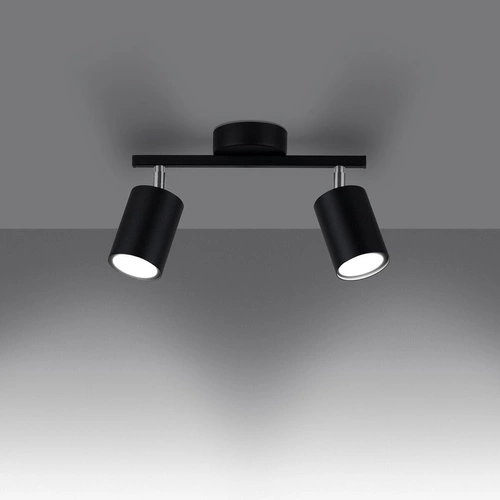 Stropní svítidlo LEMMI 2 černé minimalistické kovové s otočným stínidlem do obýváku